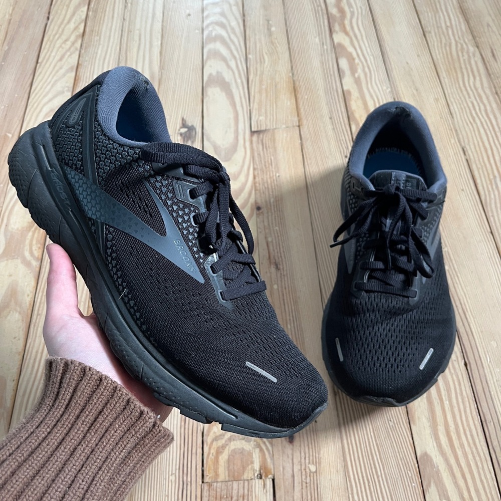 Brooks Ghost 14 Running Shoes Mens 10 Extra Wide 4E Black DNA LOFT 1103694E020